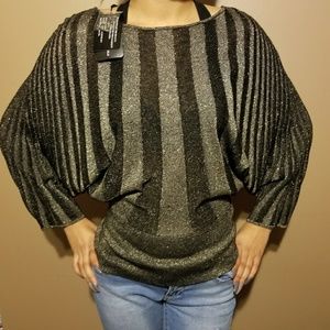 NWT Michelle Nicole Striped Blouse Size M